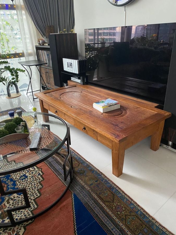 Vintage Indonesian Teak Coffee Table for Sale, furniture Kuala Lumpur