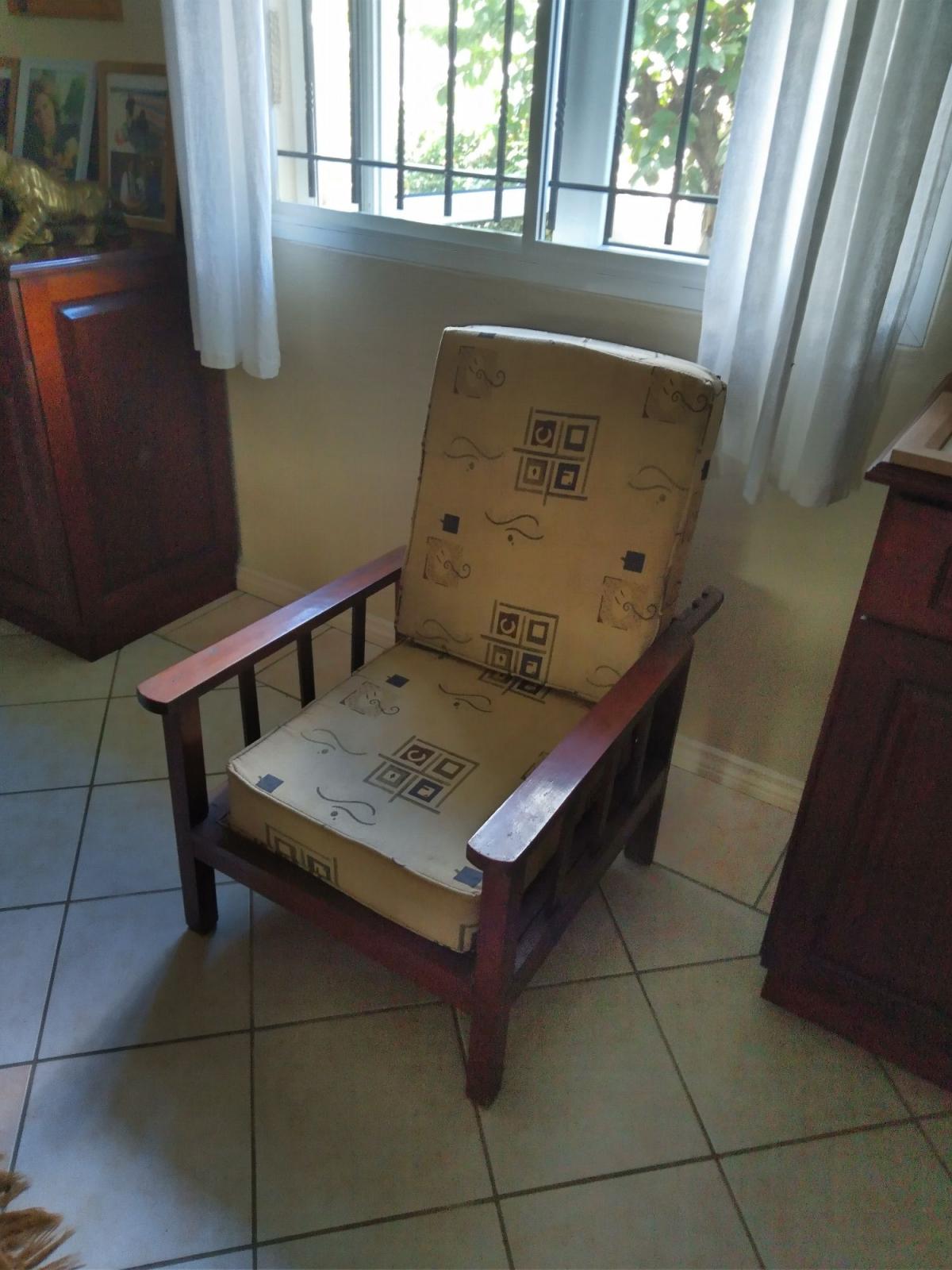 Wood and rotin armchairs, furniture Cap Malheureux in Mauritius