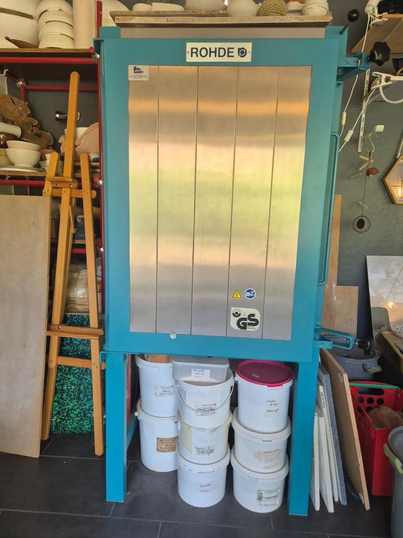 Forno per ceramica ROHDE KE 200 N e tornio shimpo rk3E