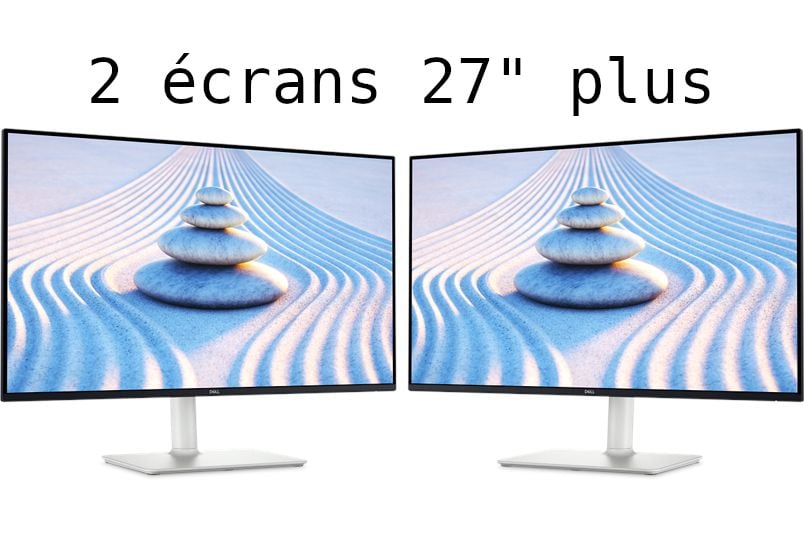 2 écrans DELL 27" plus