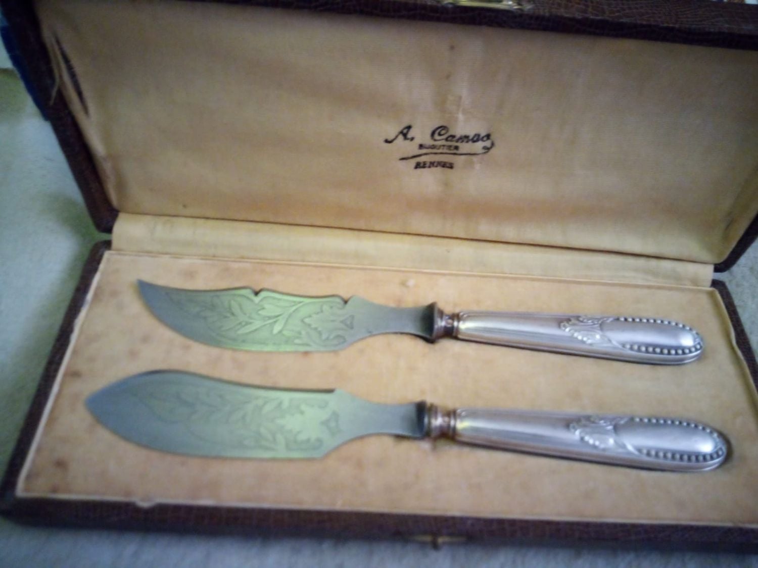 Superbo set per formaggi in argento massiccio Camus