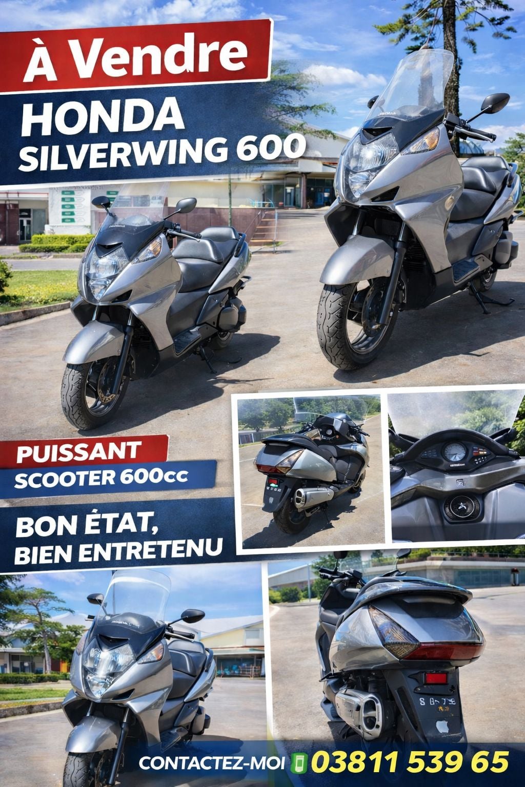Scooter Honda 600cc silverwing 