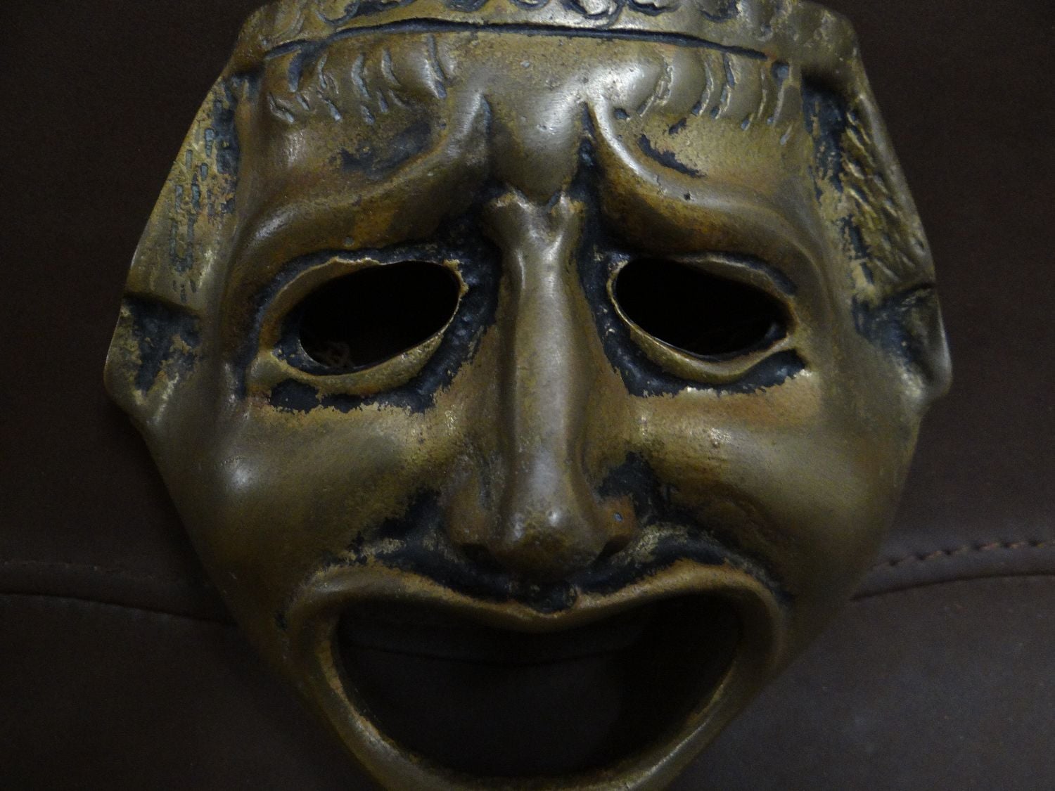 Masque En Bronze tragedien grec