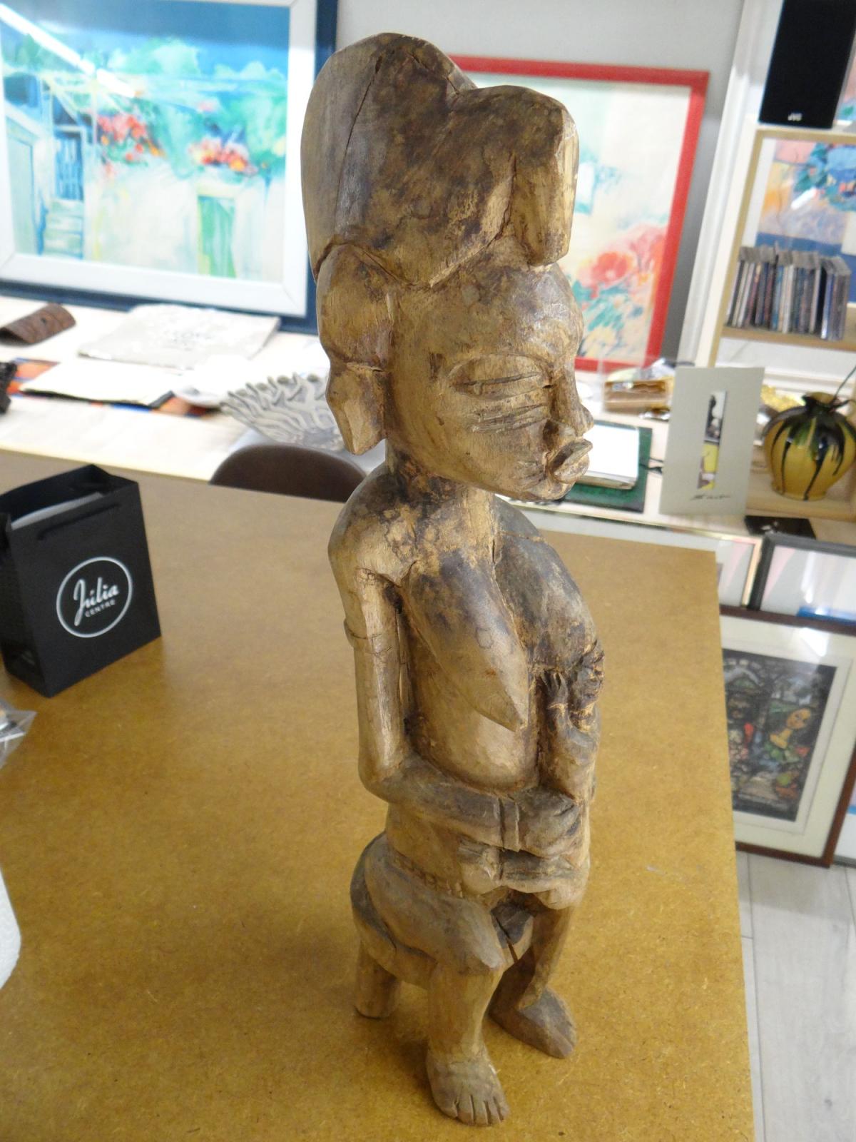 Statue Africaine Bois Maternite