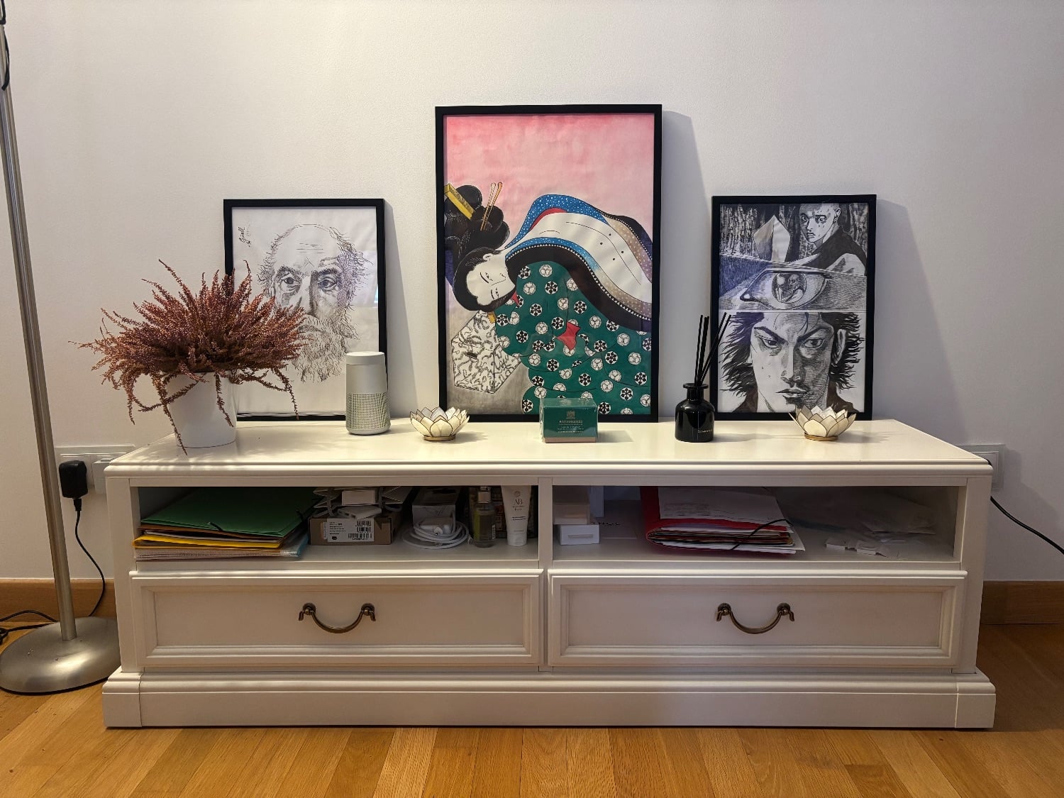 Meuble TV blanc-Excellent état