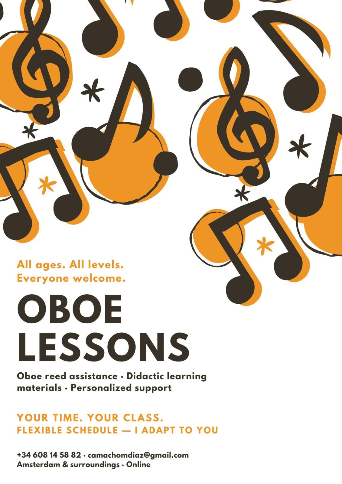 Oboe lessons in Amsterdam & surroundings