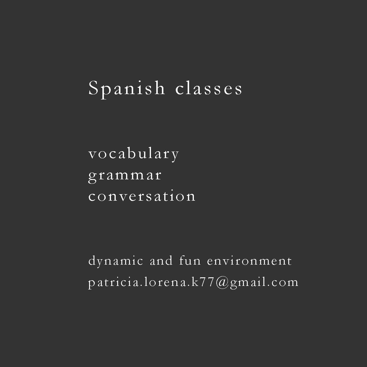 Spanish classes with native speaker