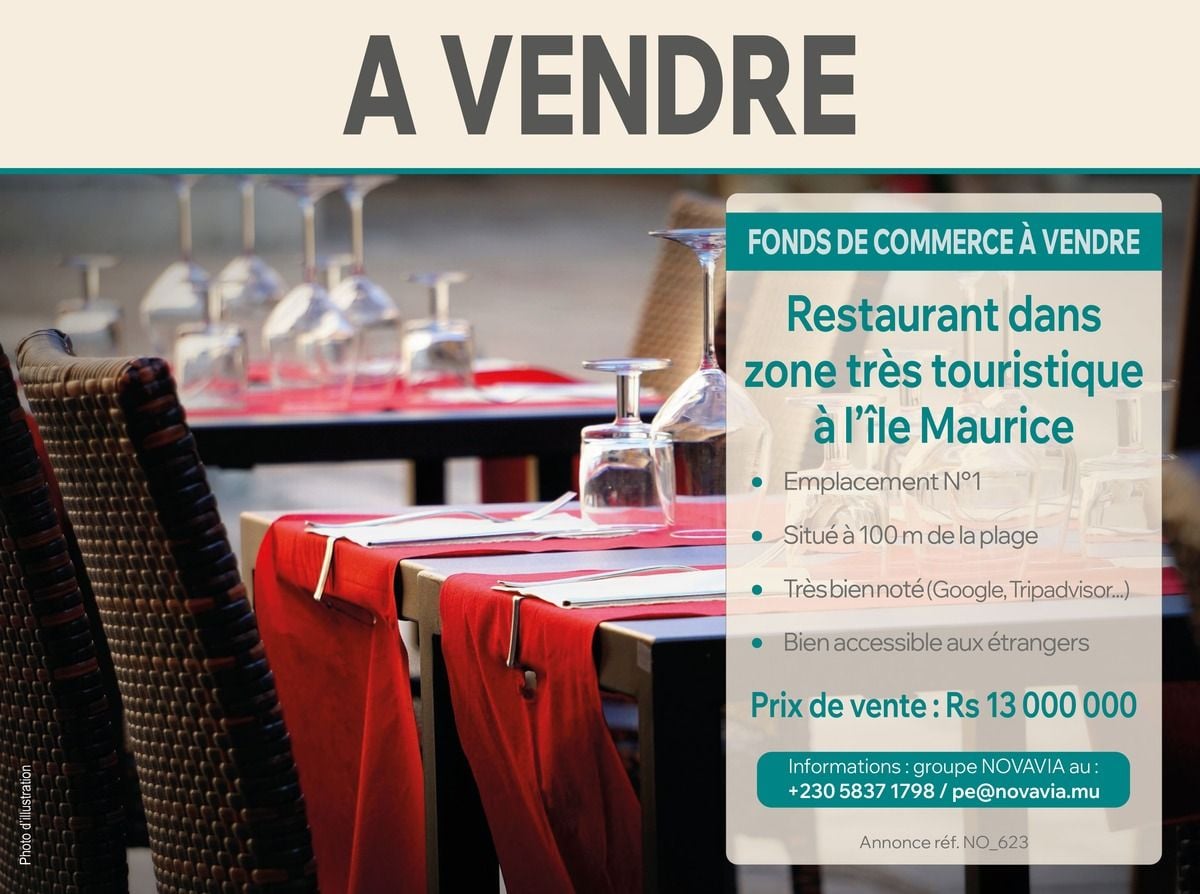 À VENDRE - Fonds de Commerce | Restaurant dans zone touristique | Trou aux Biches