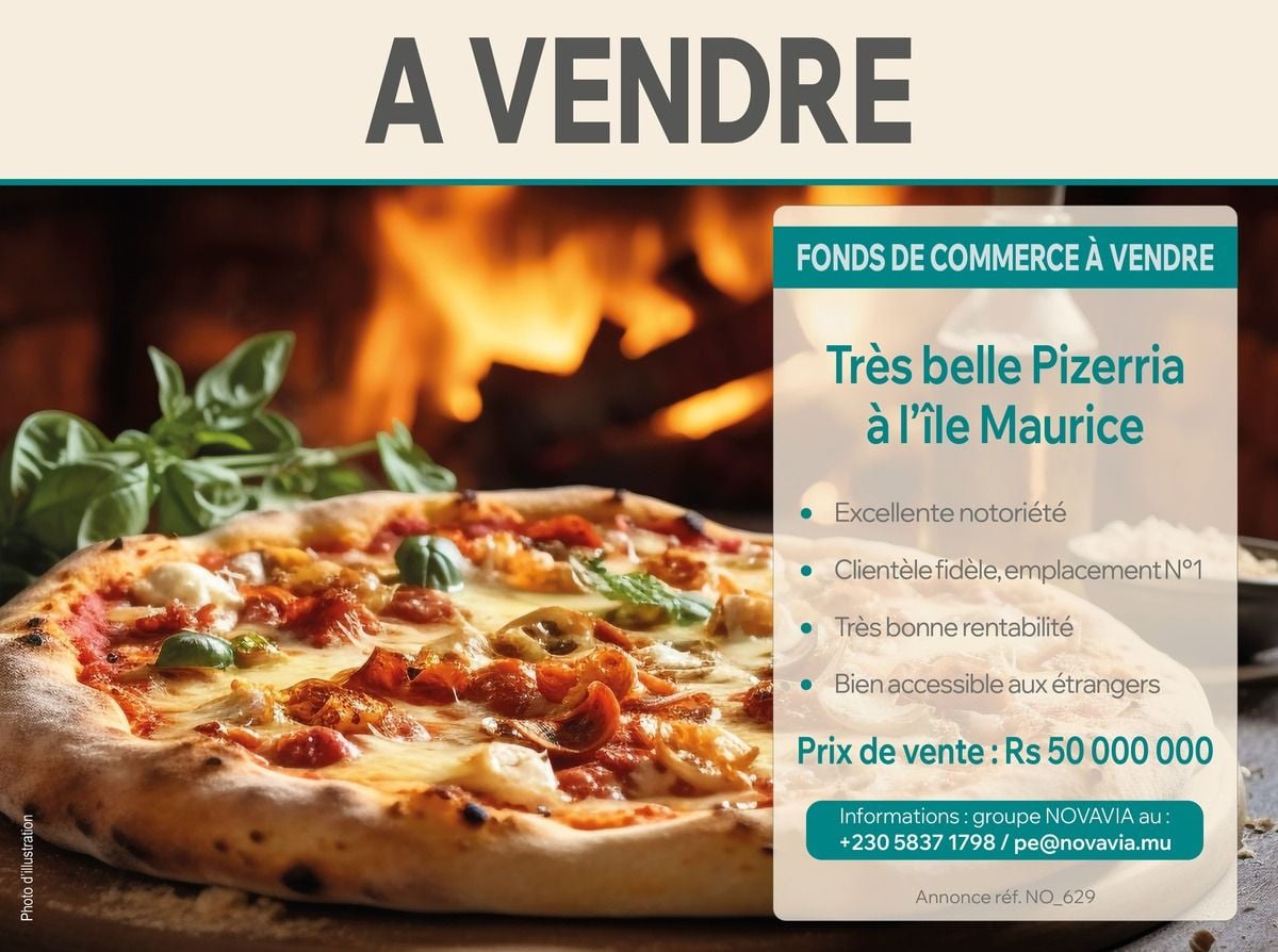 À VENDRE - Fonds de Commerce | Restaurant - Pizzeria | Ouest de Maurice