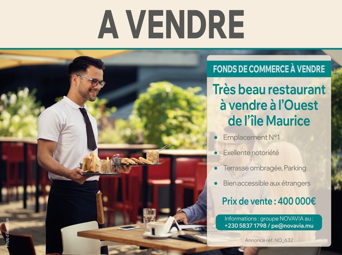 À VENDRE - Fonds de Commerce | Très beau restaurant dans l'Ouest de l'île Maurice