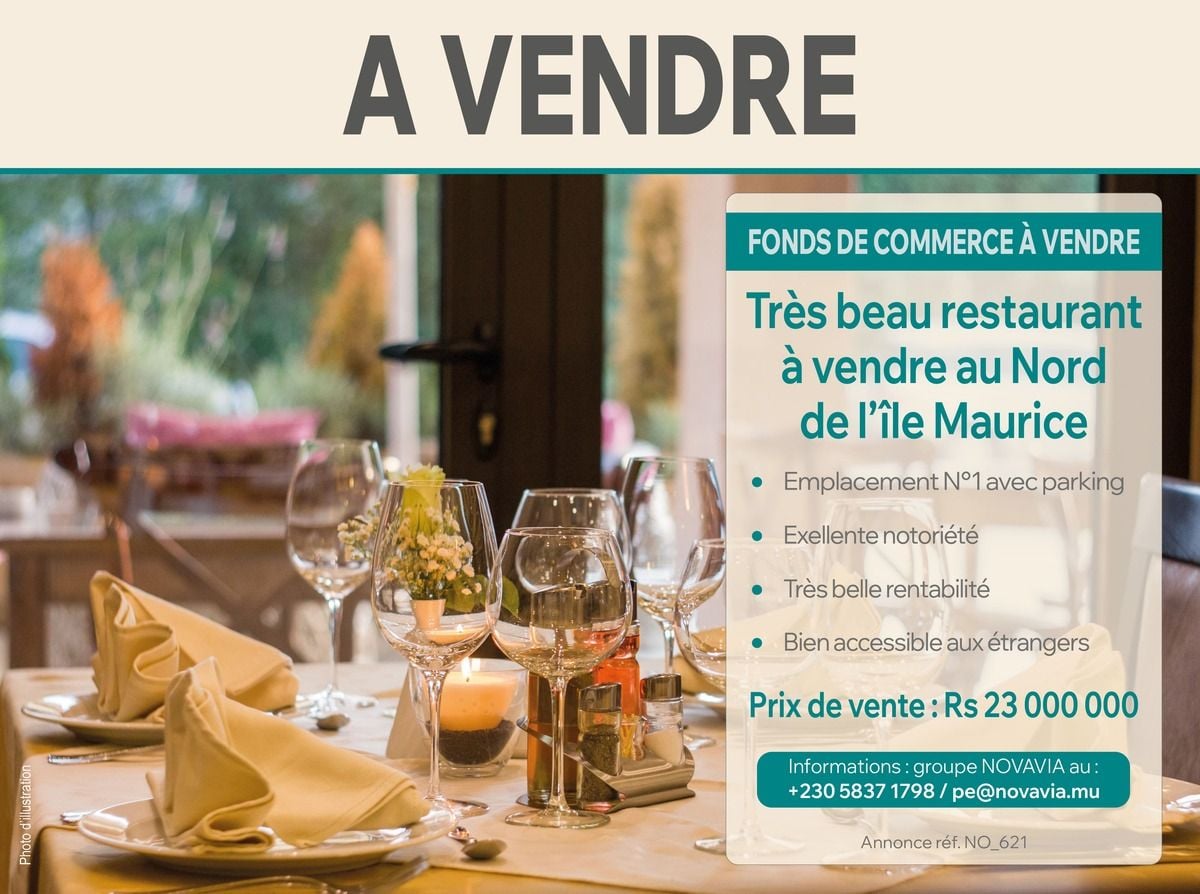 À VENDRE - Fonds de Commerce | Magnifique restaurant | Grand Baie