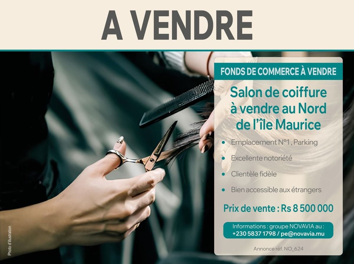 À VENDRE - Fonds de Commerce | Salon de coiffure | Grand Baie