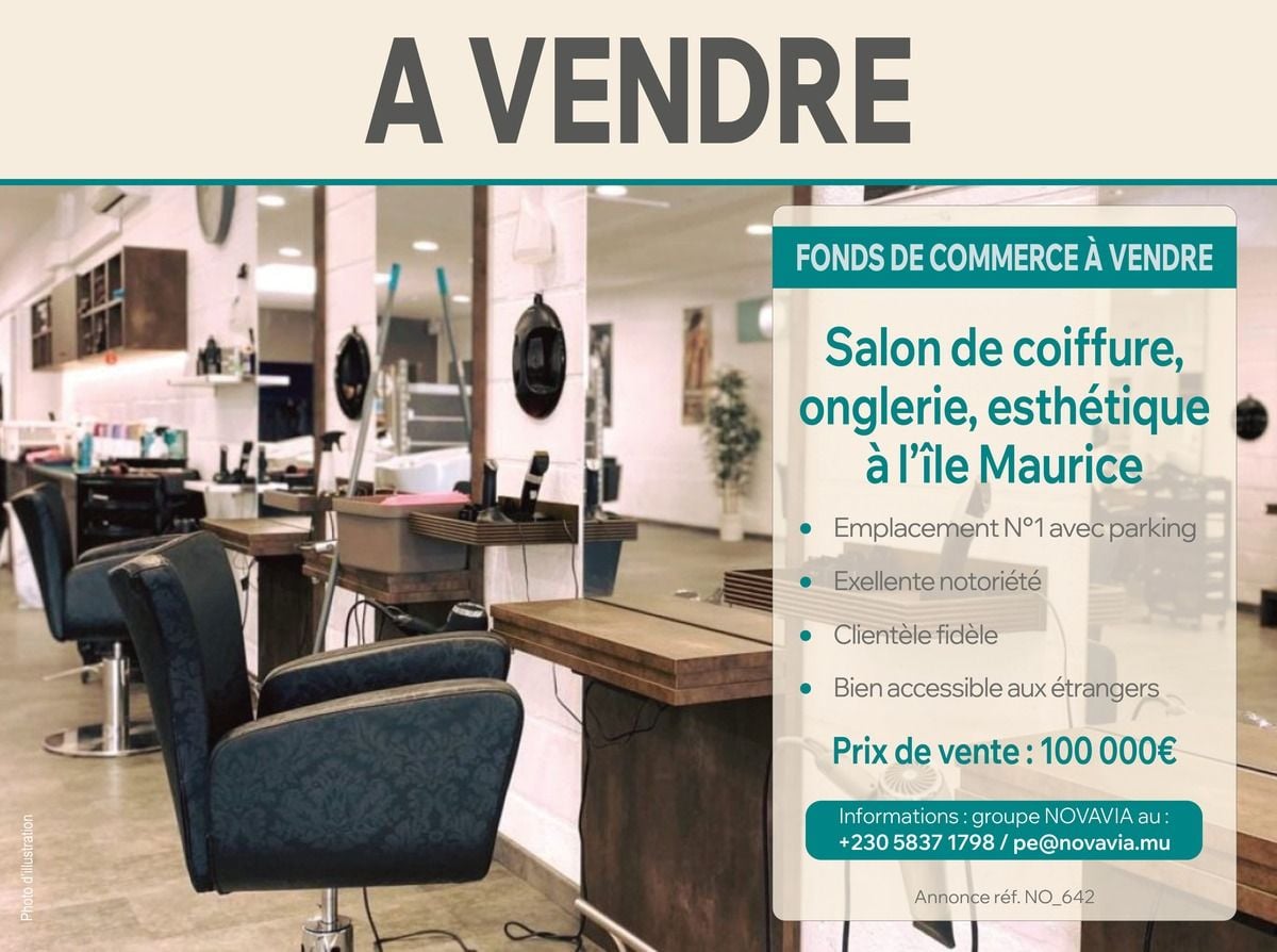 À VENDRE - Fonds de Commerce | Salon de coiffure et d'esthétique | Ouest de Maurice