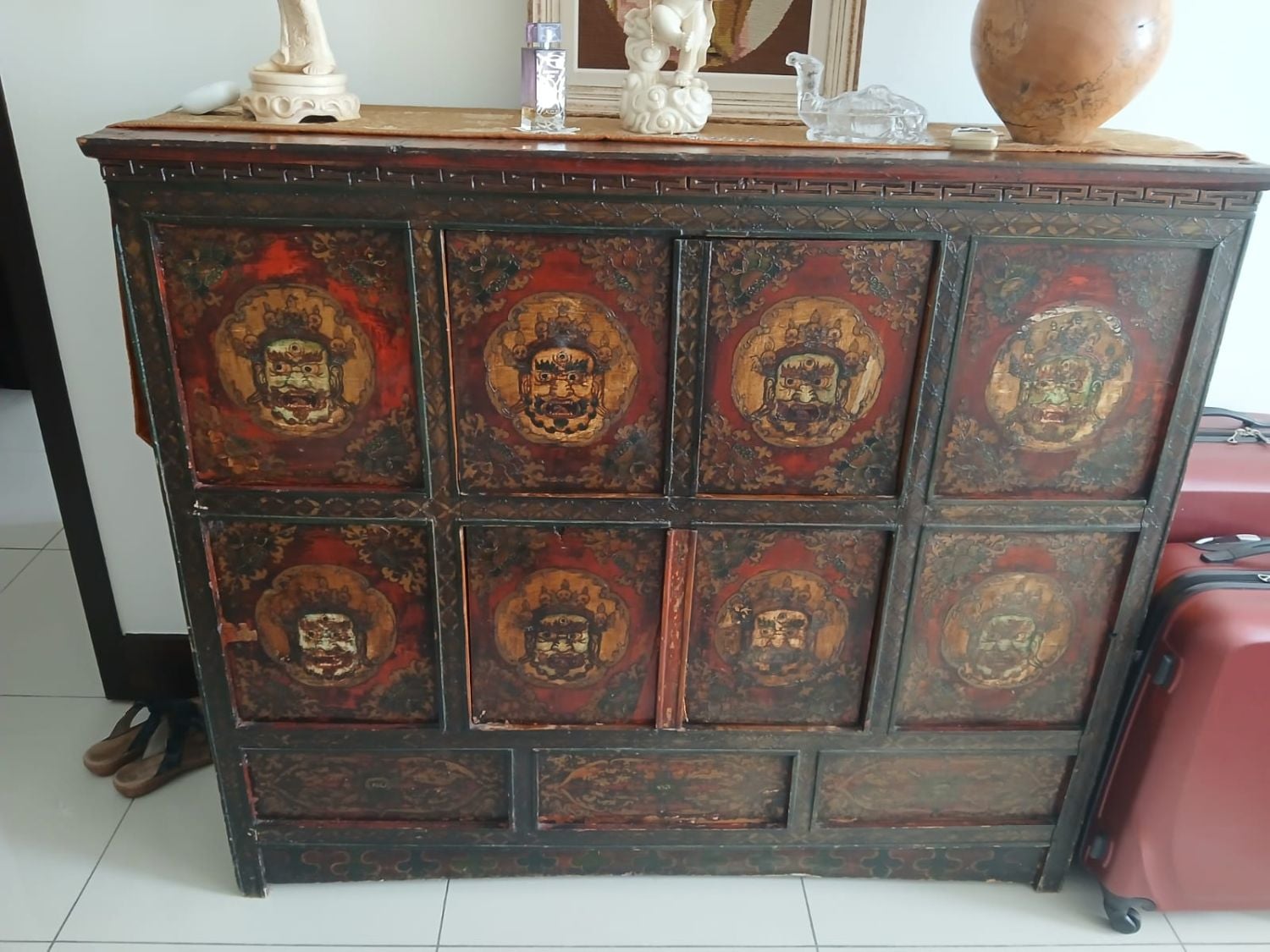 Cherry wood TV stand