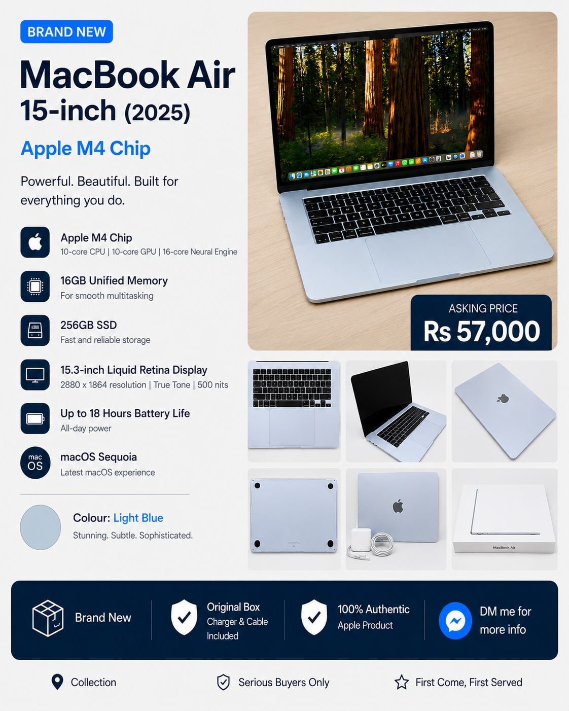 Brand New MacBook Air 15-inch M4 Chip