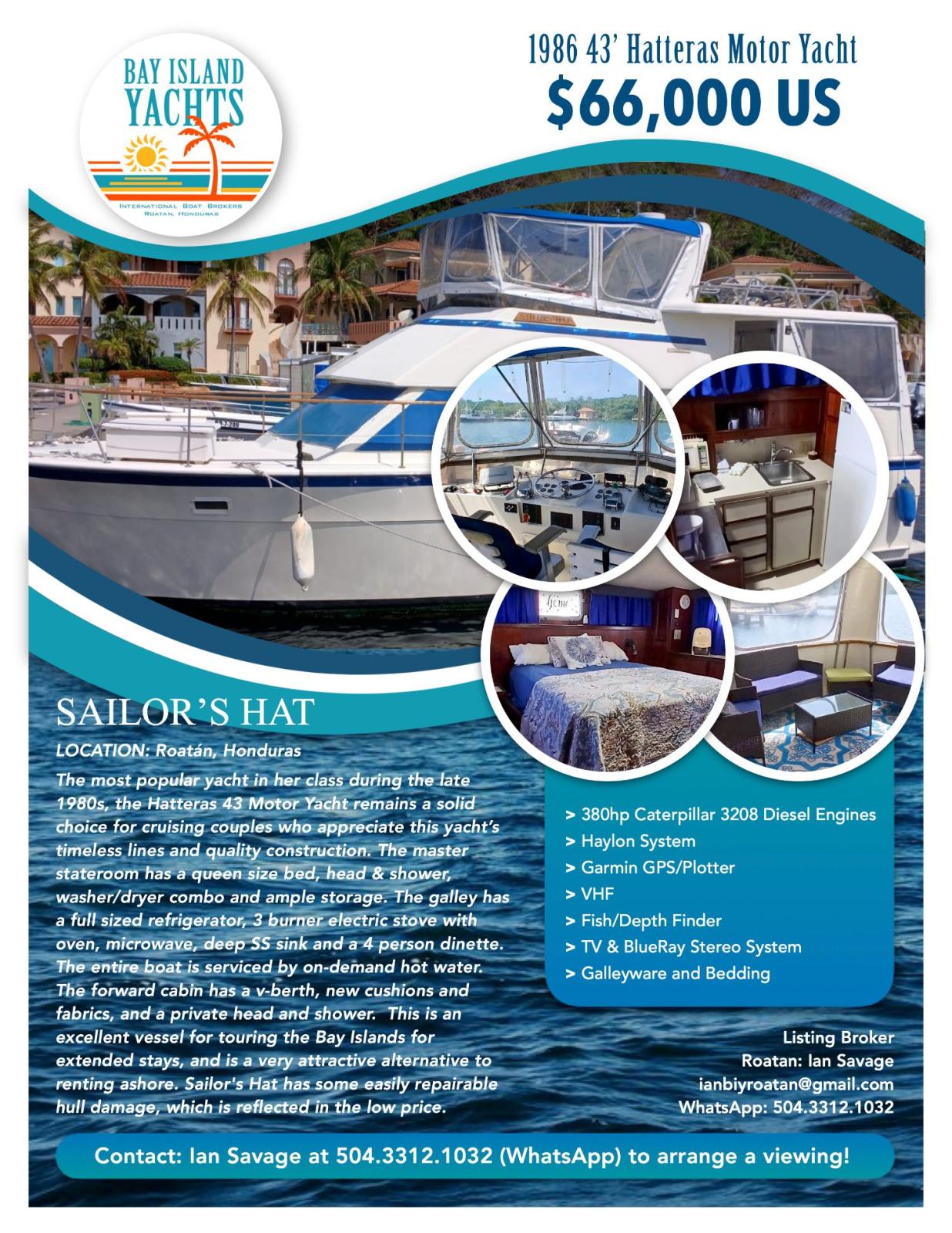 Classic Hatteras Motor Yacht For Sale