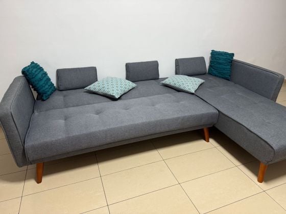 Canapé d'angle en tissu