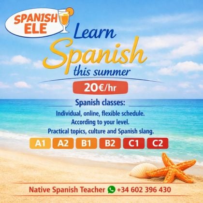 Spanish classes, Online, 20€/hr