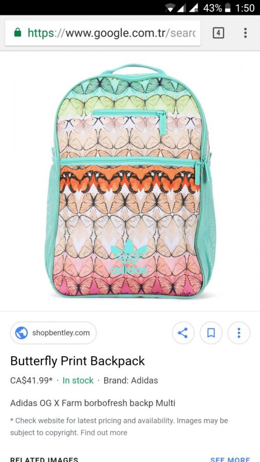 adidas butterfly backpack