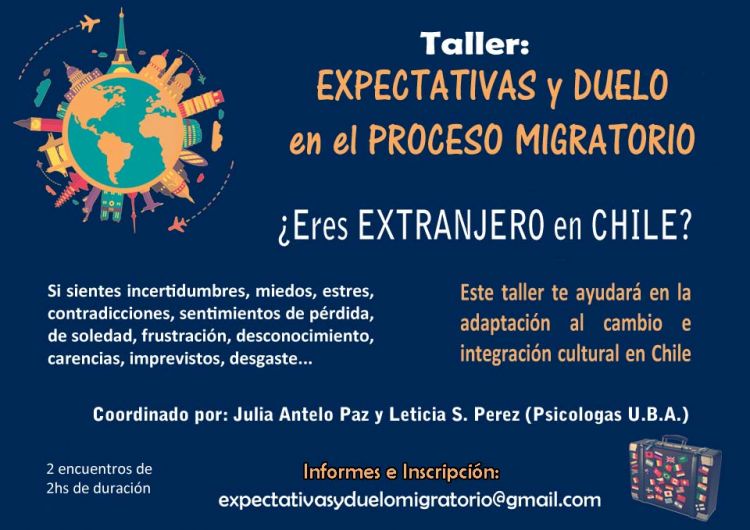 Taller: Expectativas y Duelo en el proceso migratorio