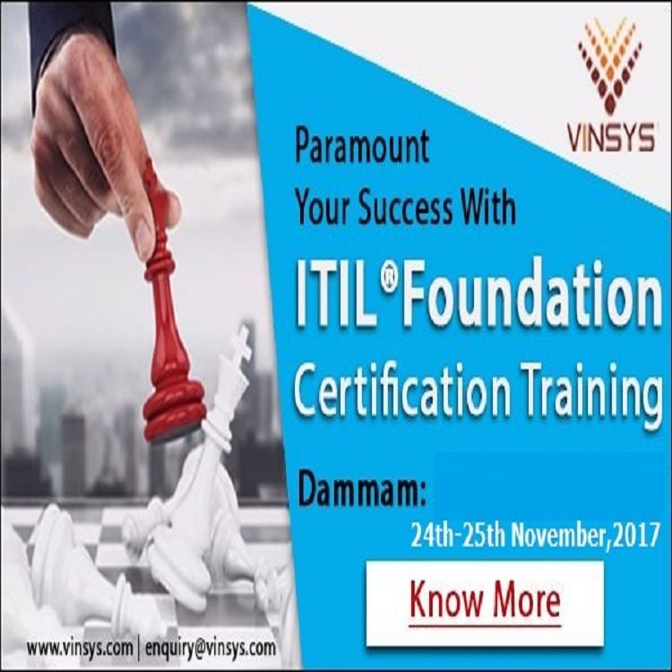 ITIL Foundation Certification Training in Dammam at Vinsys