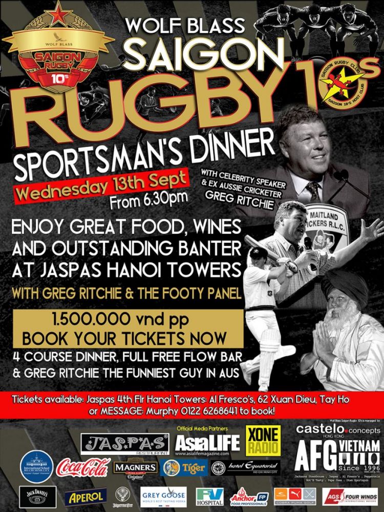 Saigon Rugby 10&#39;s Sportsman&#39;s Dinner