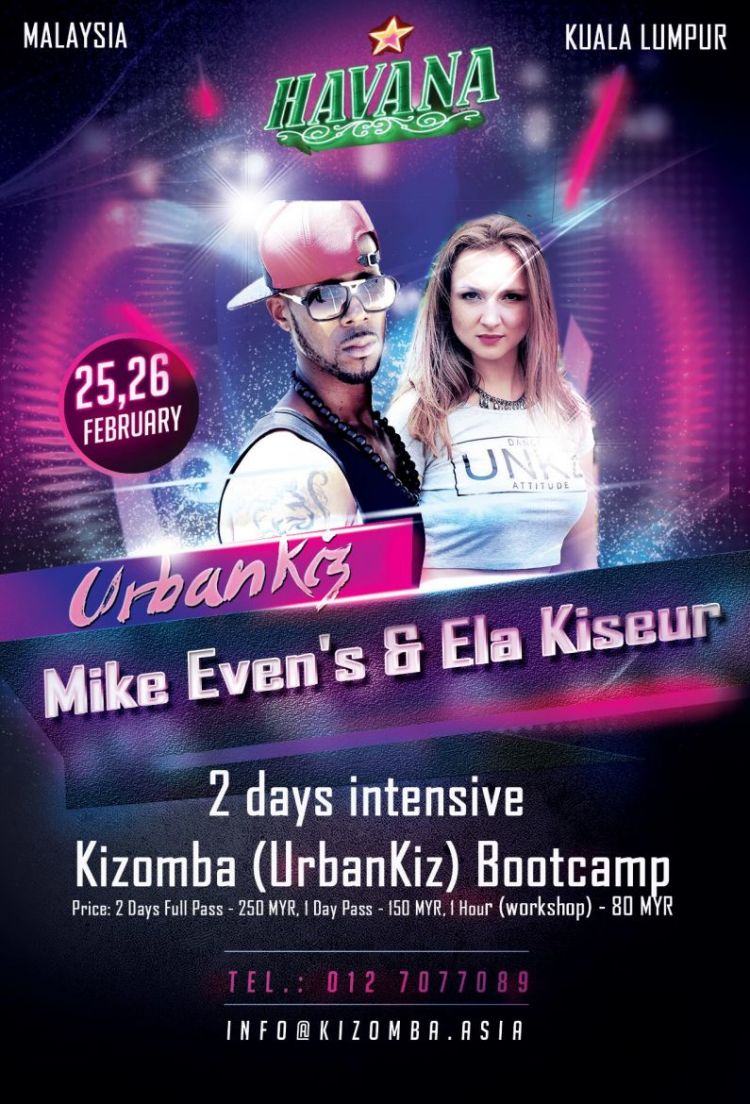 Mike Even&#39;s & Ela Kiseur UrbanKiz dance bootcamp in Kuala Lumpur