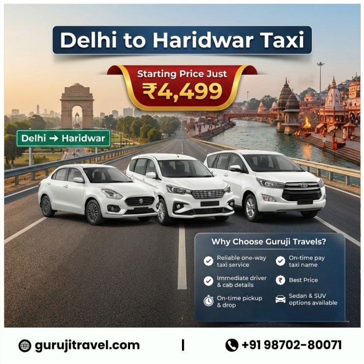  Delhi to Haridwar Taxi