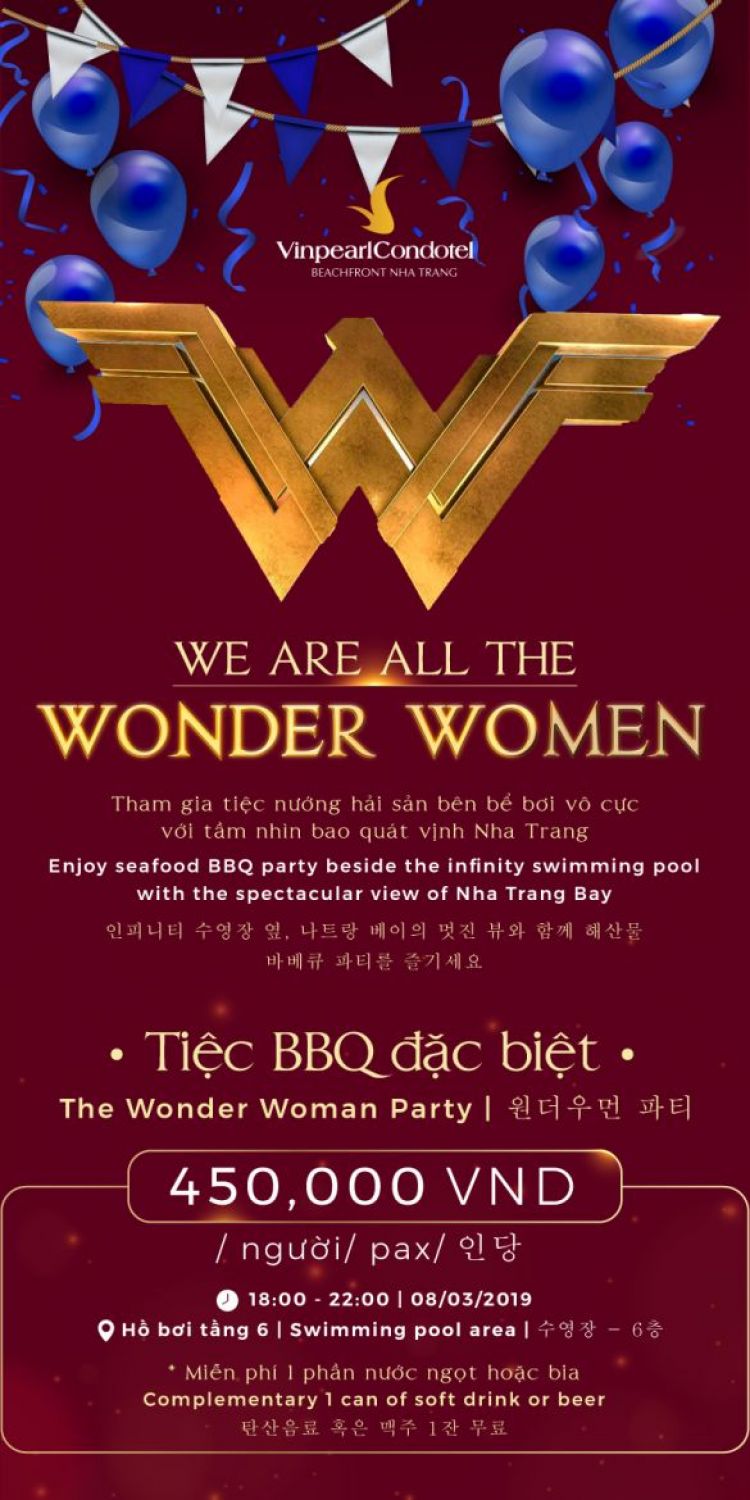 The Wonder Women Party -Seafood BBQ party beside the infinity swimming pool 
