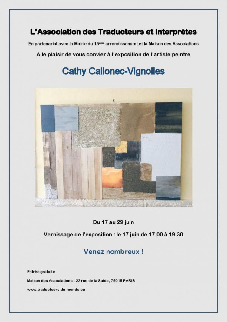 Painting exhibit of the painter Cathy Callonec-Vignolles
