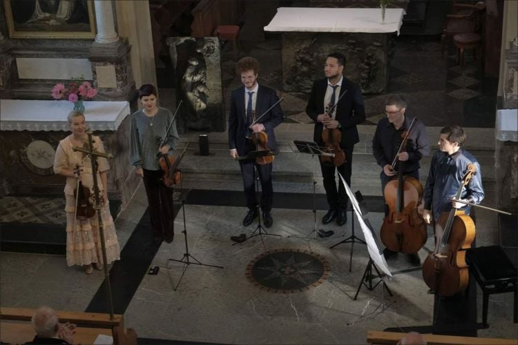 Concert With Leman virtuosi orchestra playing Bach