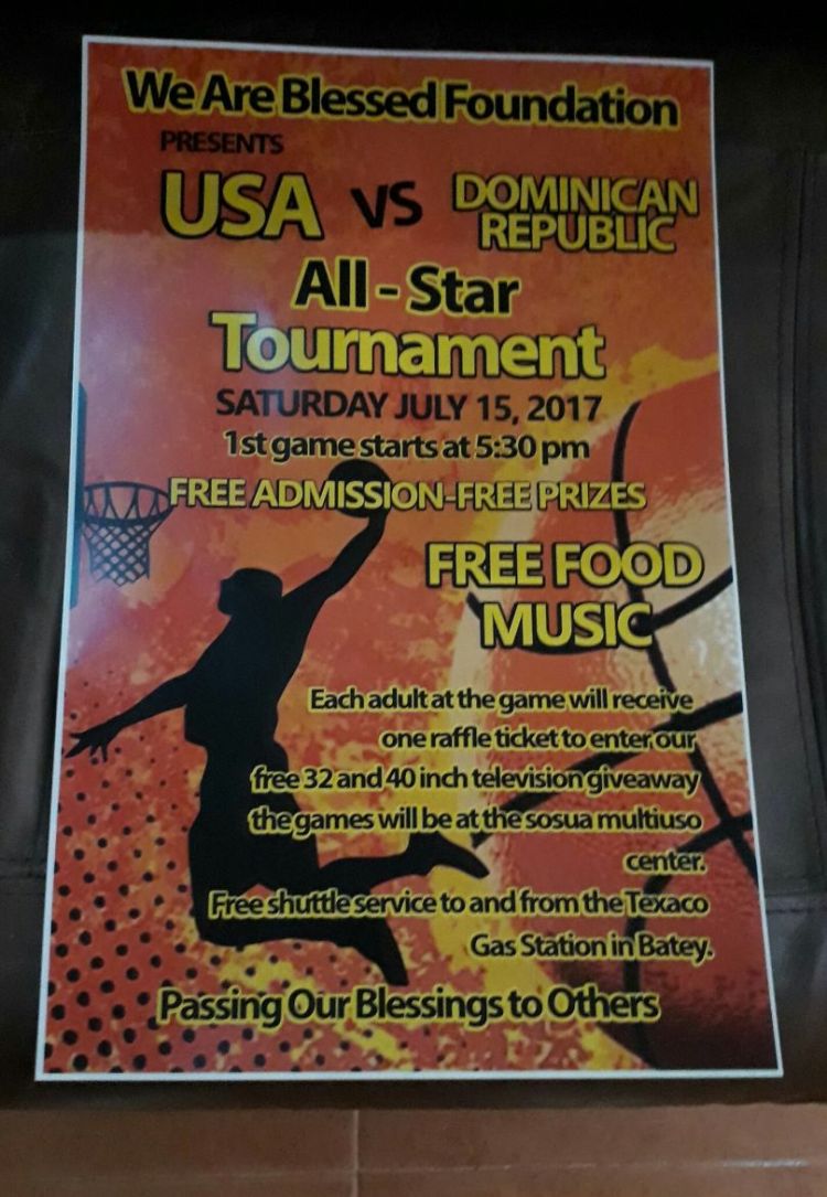 We Are Blessed Children&#39;s Foundation USA vs Dominican Rep. All Star basketball tournament 