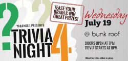 Yabangee Presents: Trivia Night #4 at Bunk Roof
