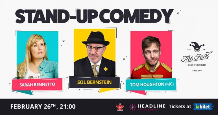 Stand-up Comedy with Sol Bernstein, Sarah Bennetto & Tom Houghton