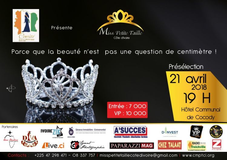 Présélection Miss petite taille Côte d &#39;ivoire 2018