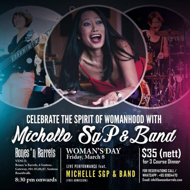 Women&#39;s Day Celebration With Michelle SgP & Band- Dinner offer!