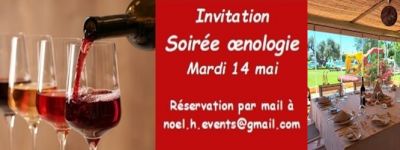 Soirée oenologie "mardi 14 mai"