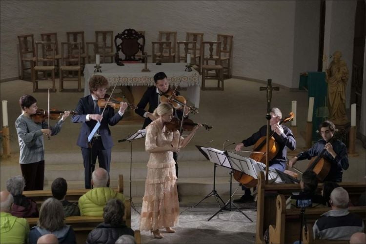 Concert With Leman virtuosi orchestra playing Bach