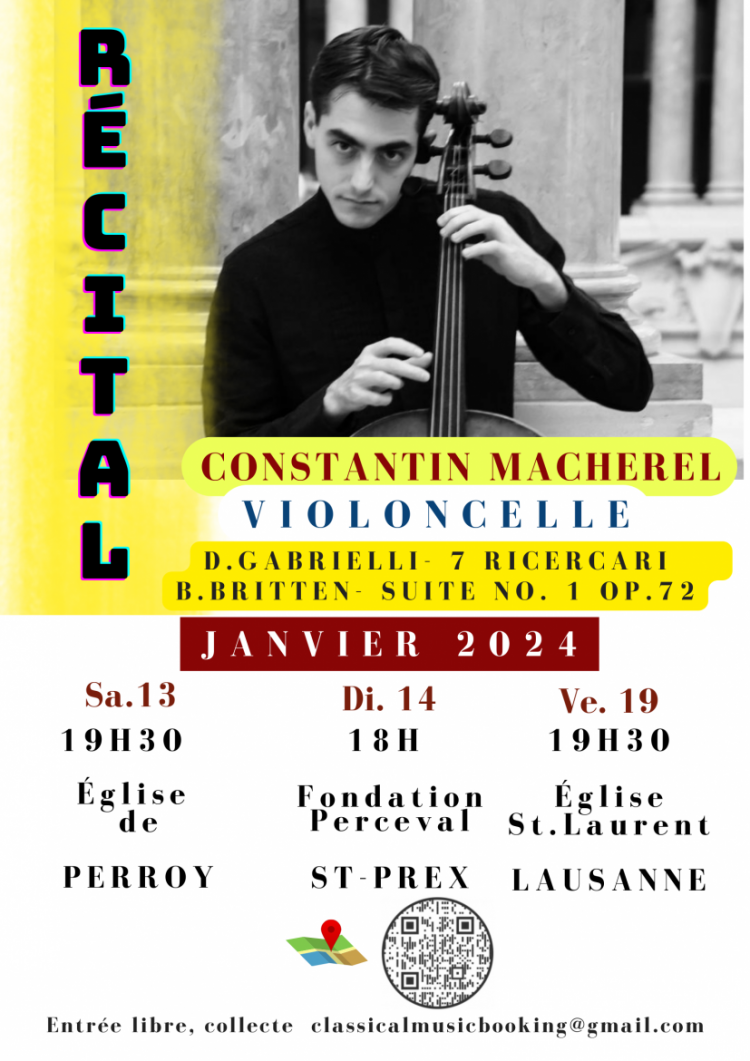 Cello concert with cellist Constantin Macherel