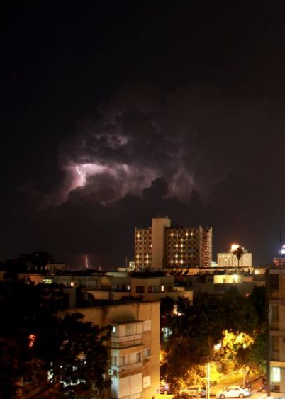 Lighting Storm Over Tel Aviv
