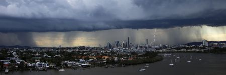 Storm over Brisbane city