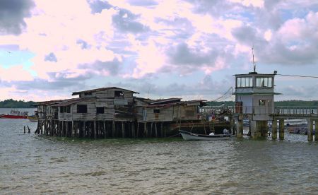 Ramshackle dock structure in Buenaventura