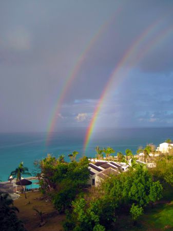 Double rainbow from the balcony