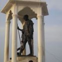 La promenade de Pondichery "satut de Mahatma Gandhi"