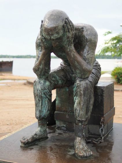 Statue du bagnard à St Laurent du Maroni
