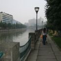 Walking beside the river