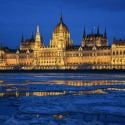 Hungarian Parliament and a frozen Danube