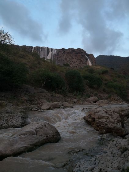 Darbat waterfall after Mekono cyclone 