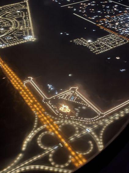 Dubai By Night From m The Plane