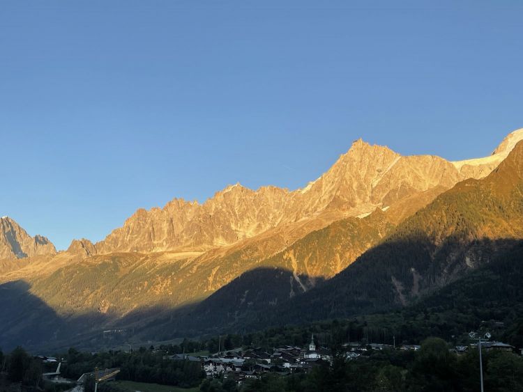 Sunset in the Chamonix valley